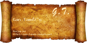 Gan Tamás névjegykártya