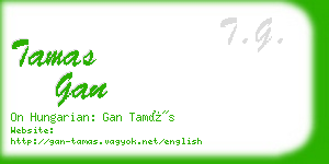 tamas gan business card